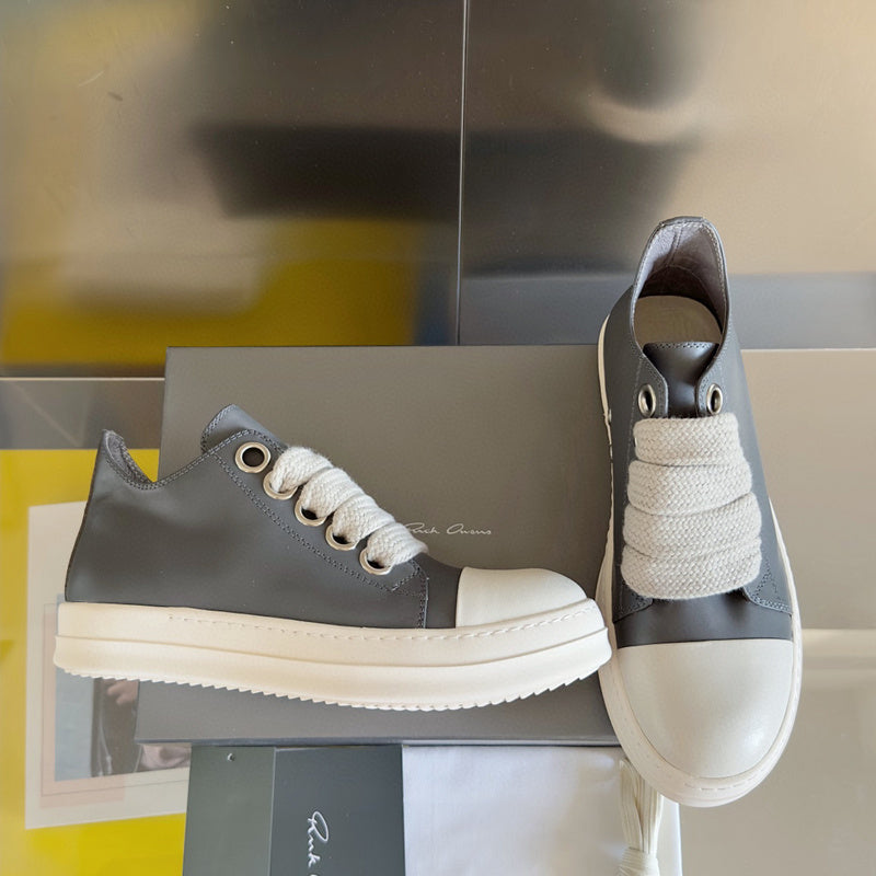 Rick Owens Gray Low-Top Sneakers - Phantom Kicks