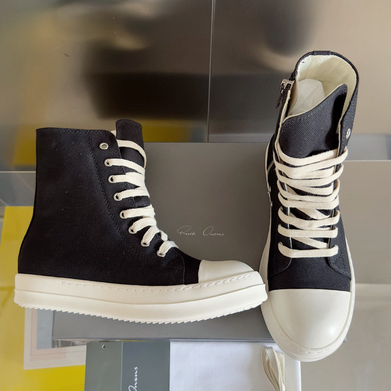 Rick Owens Black High-Top Sneakers - Phantom Kicks