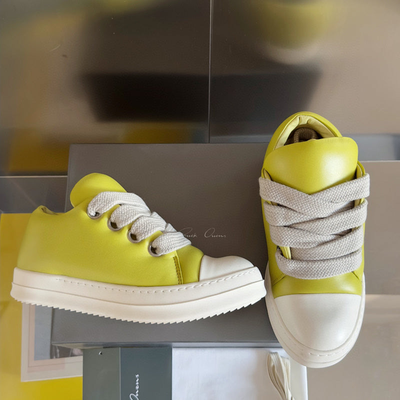 Rick Owens Yellow Low-Top Sneakers - Phantom Kicks