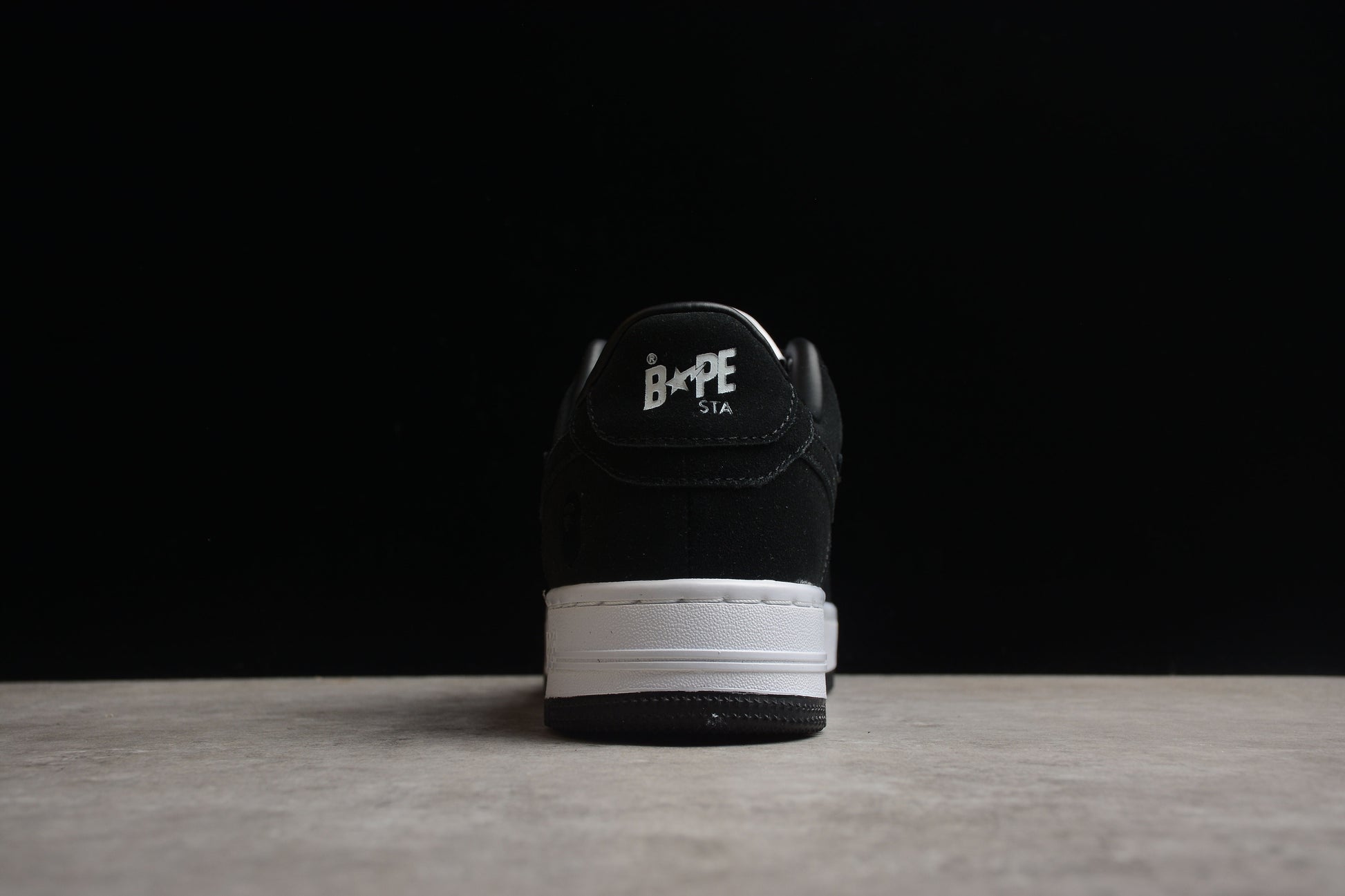 BAPE STA Low-Top Black Suede Sneakers - Phantom Kicks