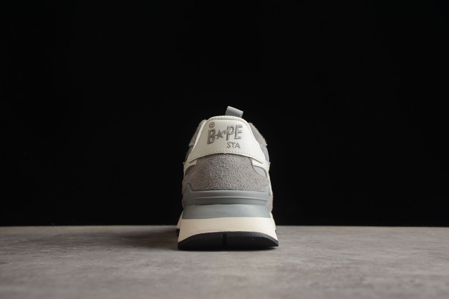 BAPE STA Runner Sneakers in Grey and White - Phantom Kicks