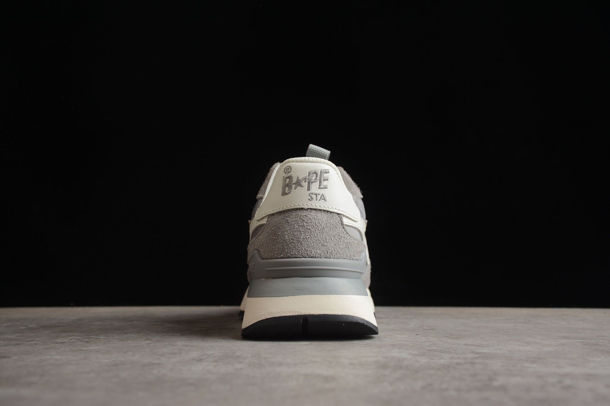 BAPE STA Runner Sneakers in Grey and White - Phantom Kicks