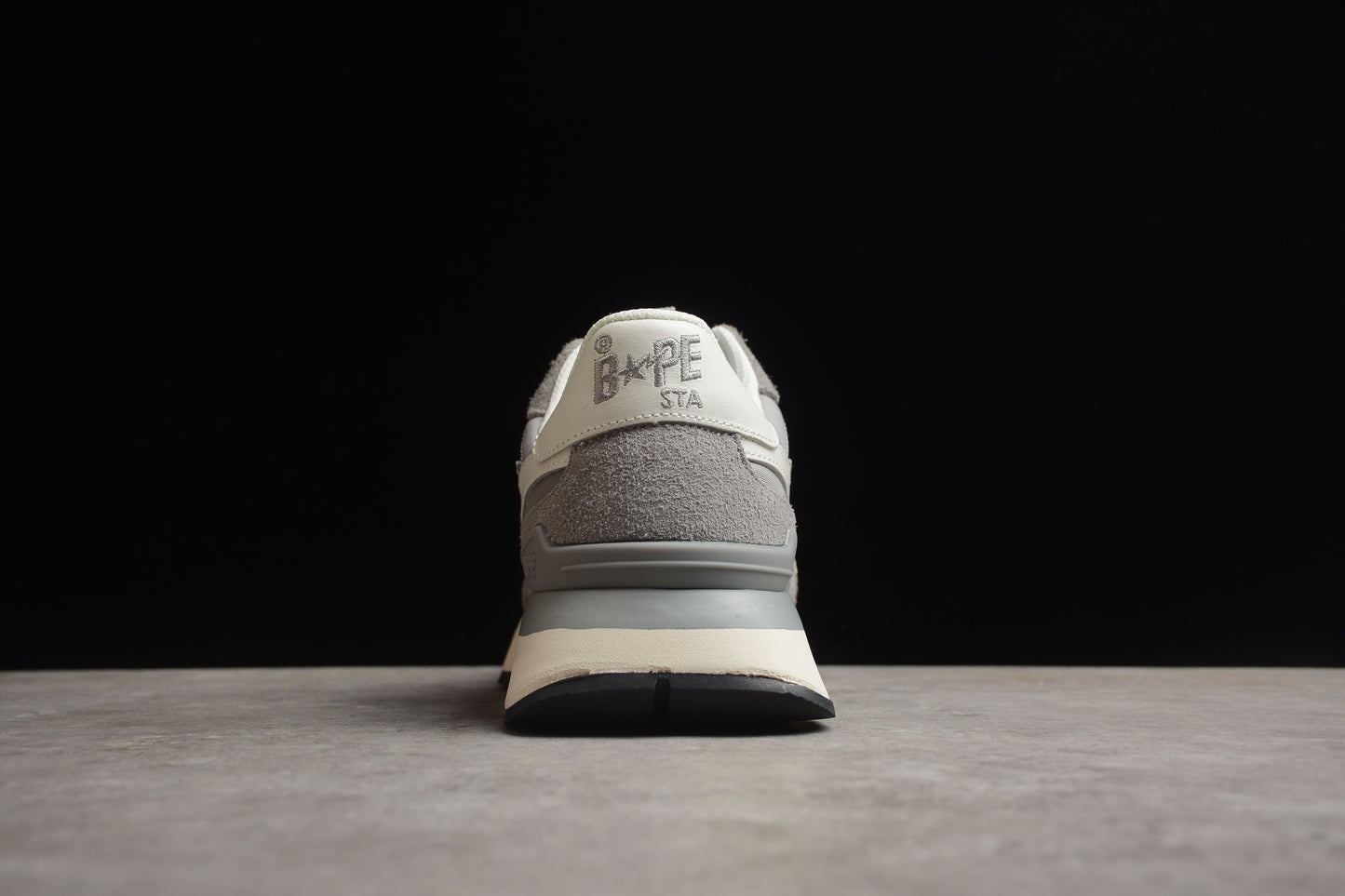 BAPE STA Runner Sneakers in Grey and White - Phantom Kicks
