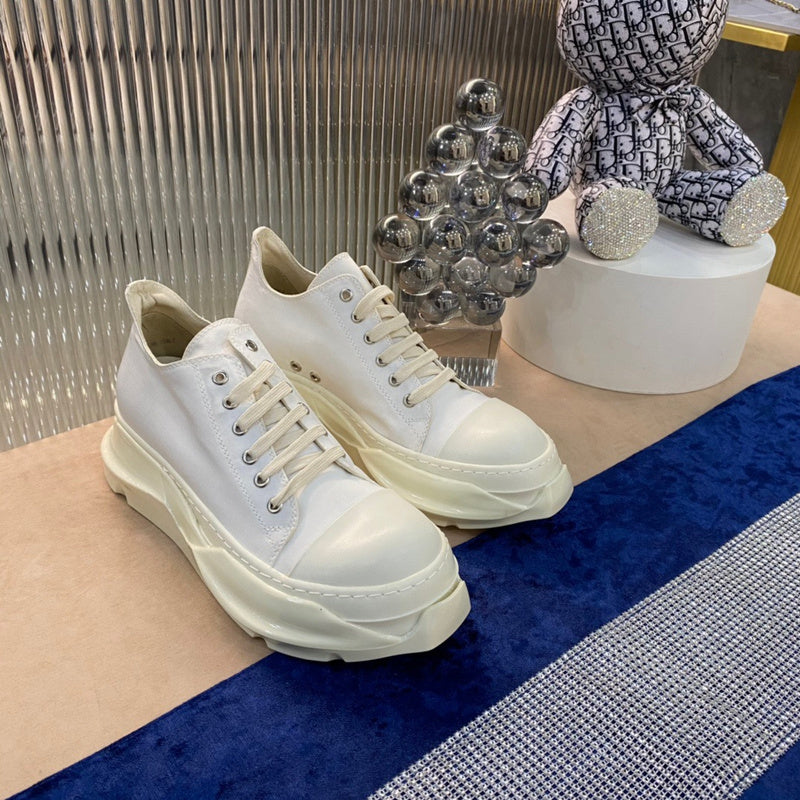 Rick Owens Low-Top Sneakers - All White - Phantom Kicks