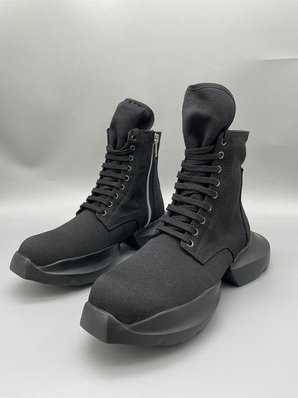 Rick Owens Black High-Top Platform Boots - Phantom Kicks