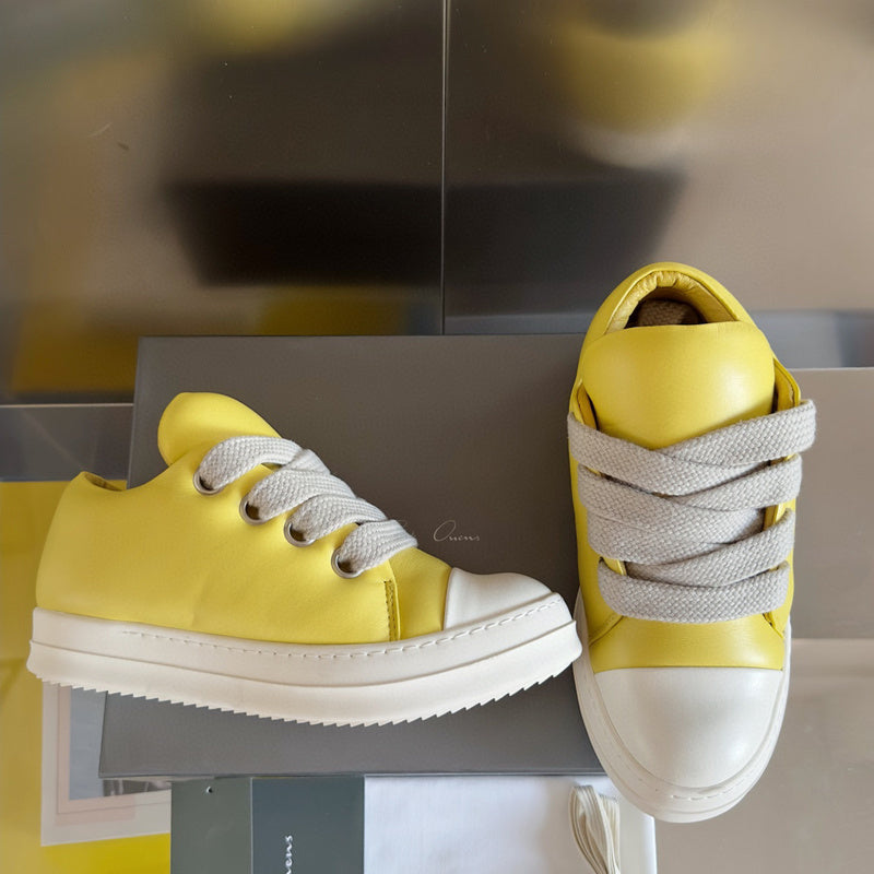 Rick Owens Yellow Low-Top Sneakers - Phantom Kicks