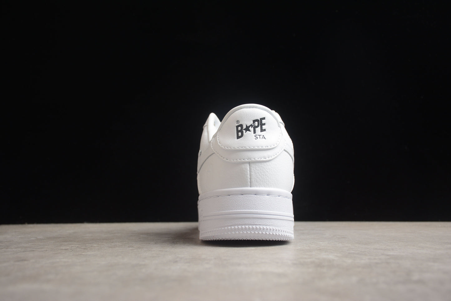 BAPE STA Low-Top Sneakers in All-White - Phantom Kicks
