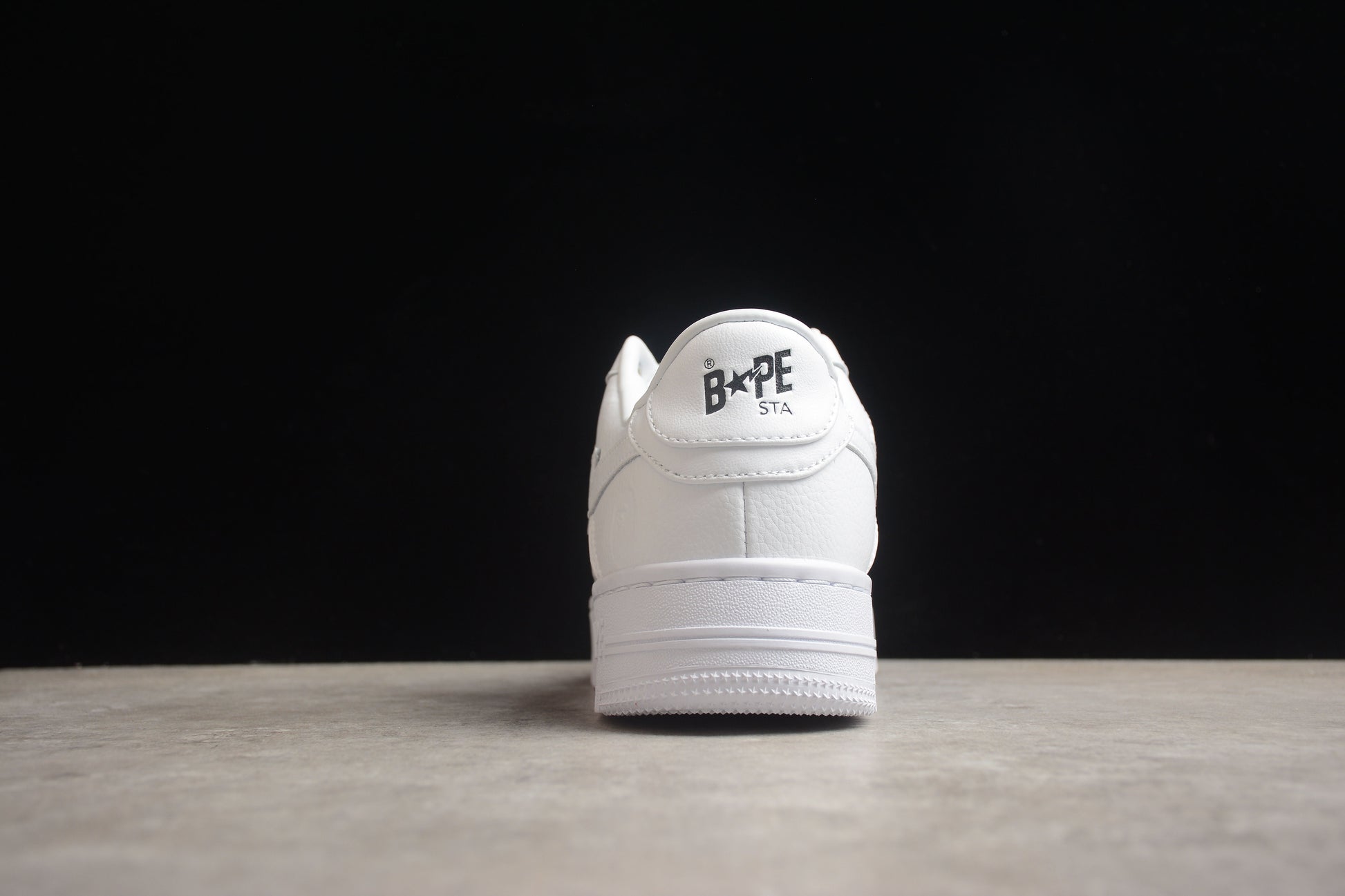 BAPE STA Low-Top Sneakers in All-White - Phantom Kicks