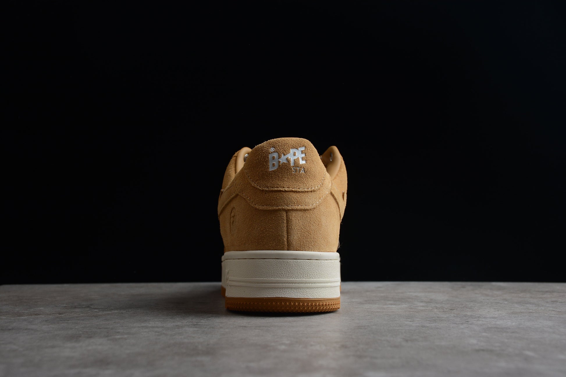 BAPE STA Low-Top Tan Suede Sneakers - Phantom Kicks
