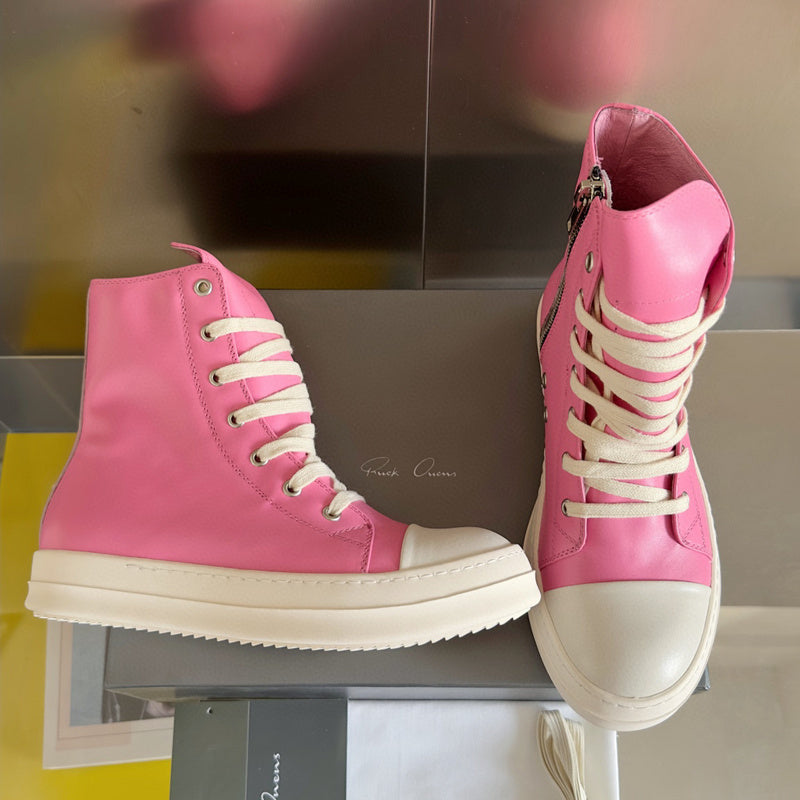 Rick Owens Hot Pink High-Top Sneakers - Phantom Kicks