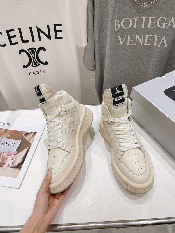Rick Owens Cream High-Top Sneakers - Phantom Kicks