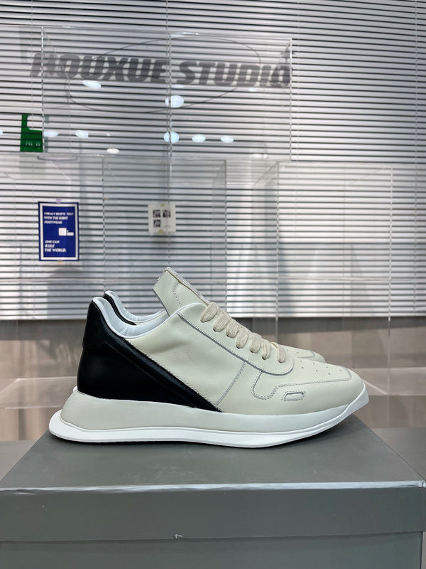 Two-Tone Black Accent Sneakers - Phantom Kicks