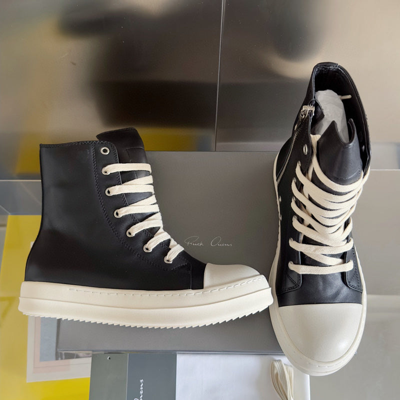 Rick Owens Black High-Top Sneakers - Phantom Kicks