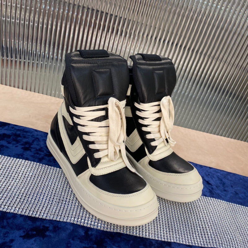 Rick Owens Geobasket Sneakers - Black and White - Phantom Kicks