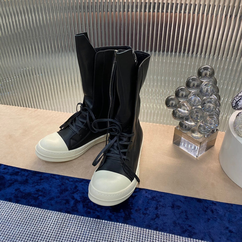 High-Top Leather Combat Boots - Phantom Kicks