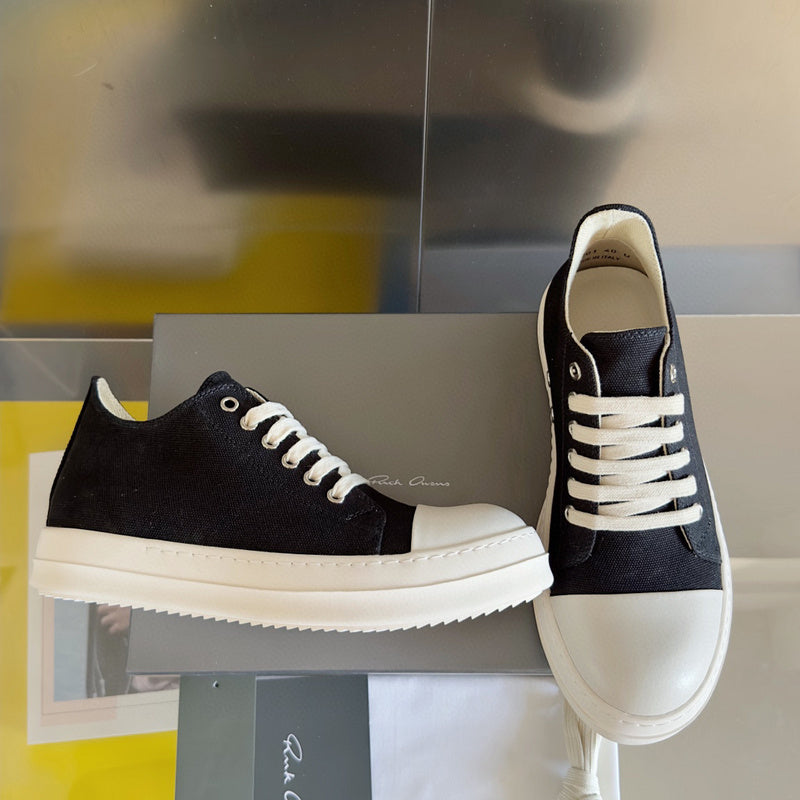 Rick Owens Black Low-Top Sneakers - Phantom Kicks