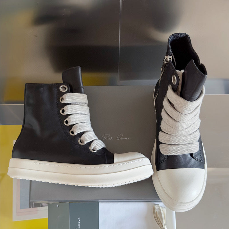 Rick Owens Black High-Top Sneakers - Phantom Kicks