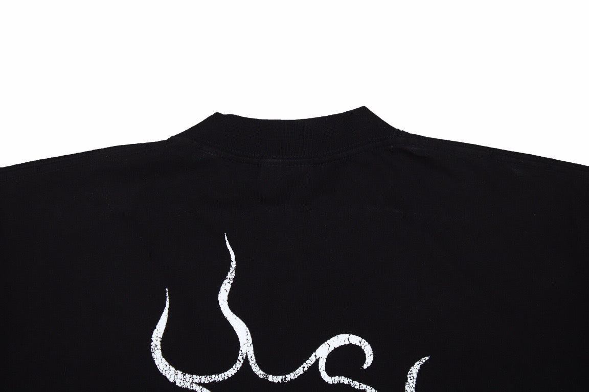 Balenciaga T-shirt with Gothic Flame Logo - Phantom Kicks