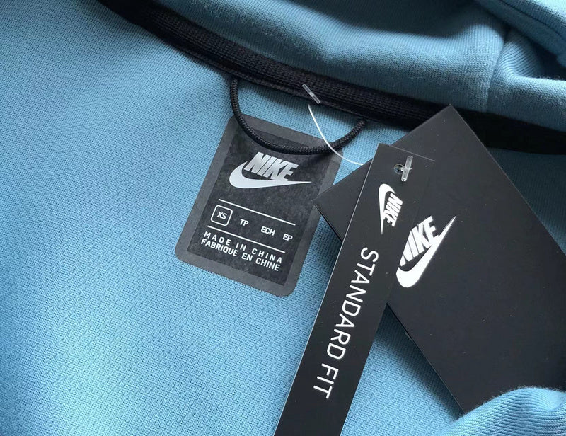 NIKE TECH FLEECE HOODIE x BABY BLUE/GREY/WHITE - Phantom Kicks