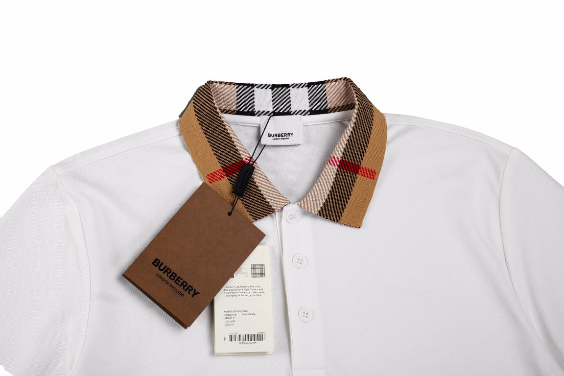 Burberry Polo Shirt (White) - Phantom Kicks