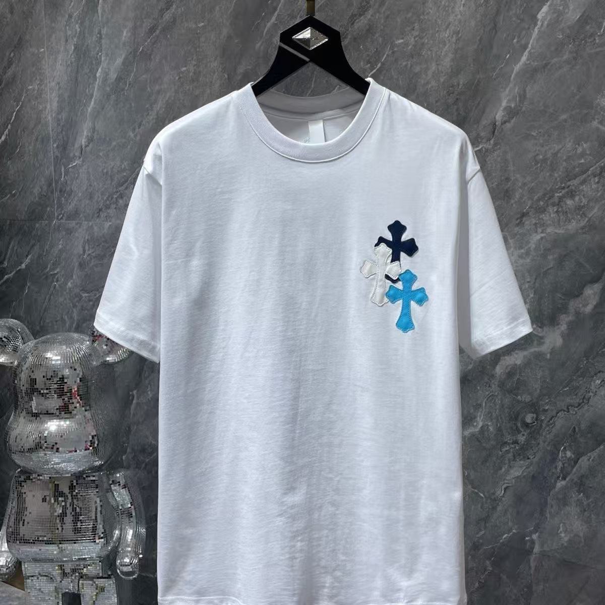 Chrome Hearts Classic Crewneck T-Shirt in White/Blue