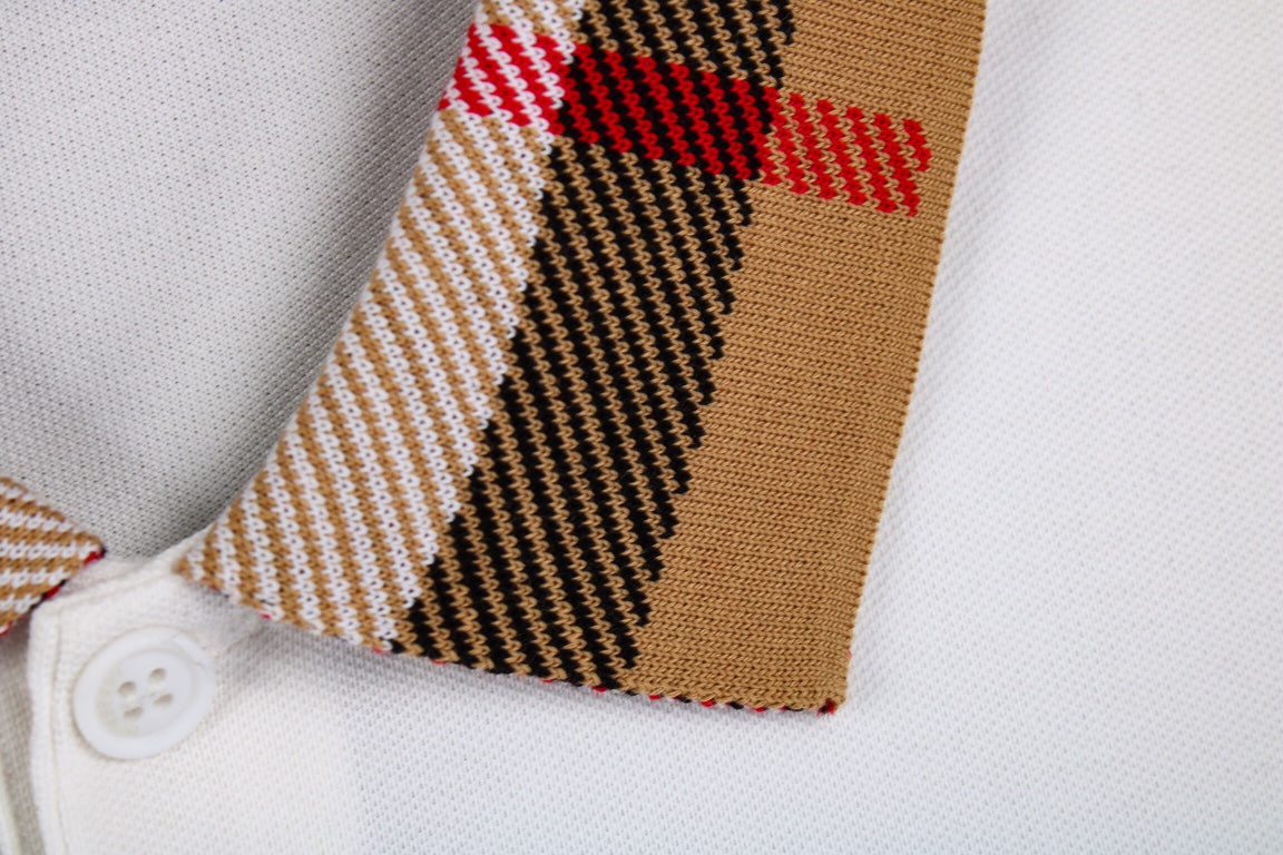 Burberry Check Collar Polo - White - Phantom Kicks