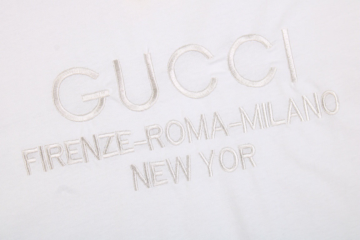 Gucci T-shirt with Embroidered Cities - Phantom Kicks