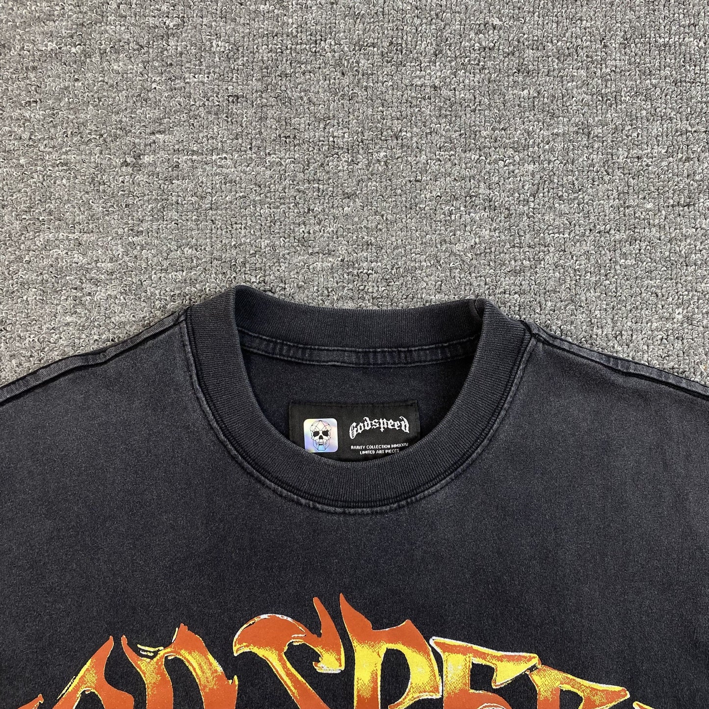 GODSPEED VICTORY TOAST T-SHIRT WASHED BLACK - Phantom Kicks