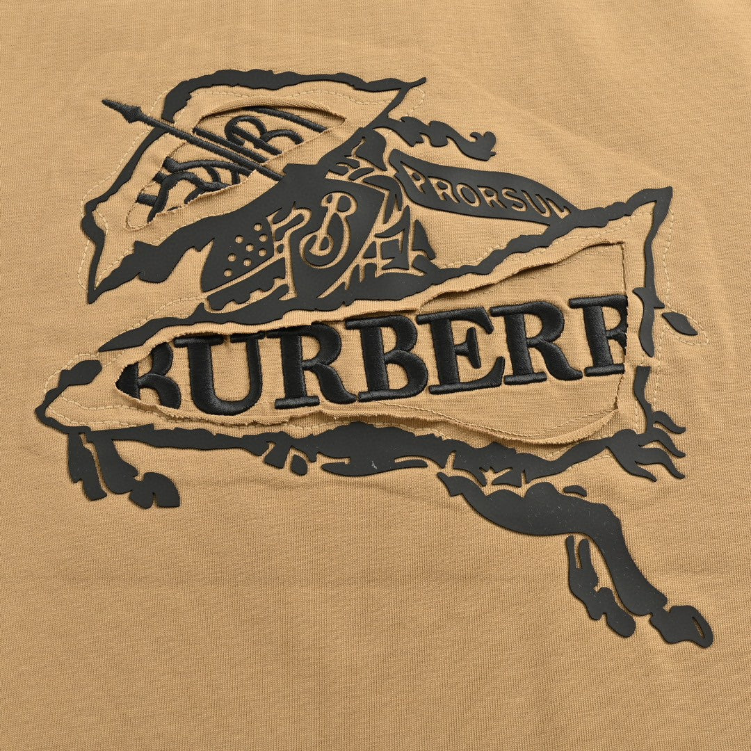 Burberry T-Shirt - Tan with Graphic Design - Phantom Kicks