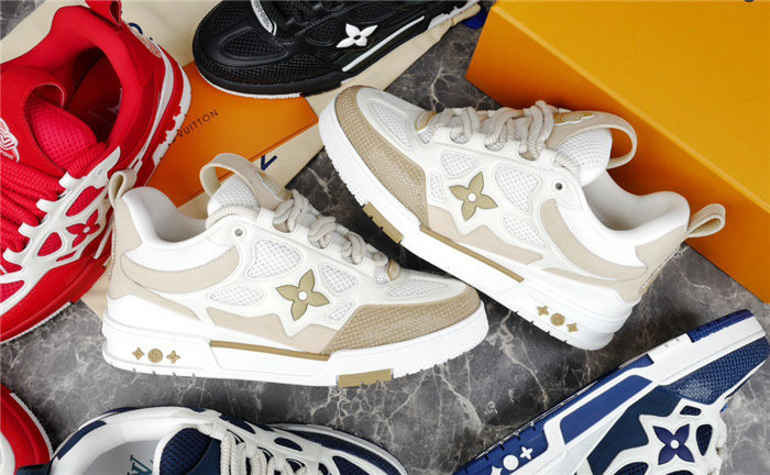 LOUIS VUITTON LV SKATE SNEAKER BEIGE WHITE - Phantom Kicks