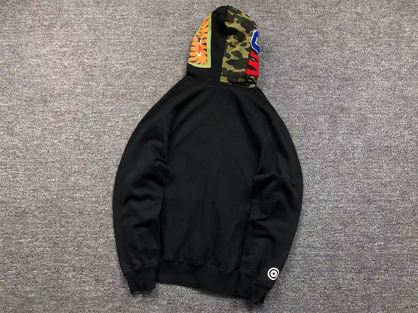 BAPE SHARK FULL ZIP HOODIE BLACK - Phantom Kicks
