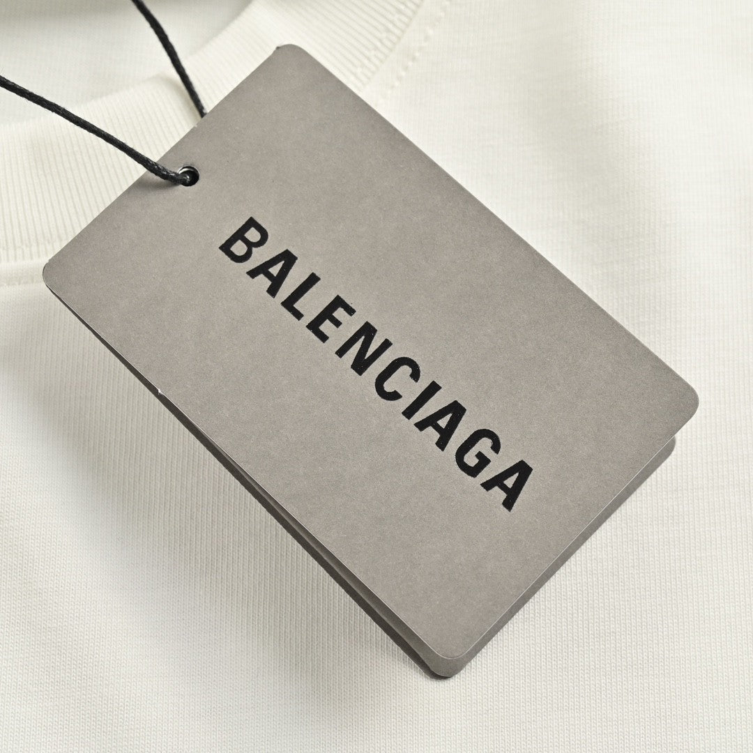 Balenciaga White T-Shirt with Paris Graphic - Phantom Kicks