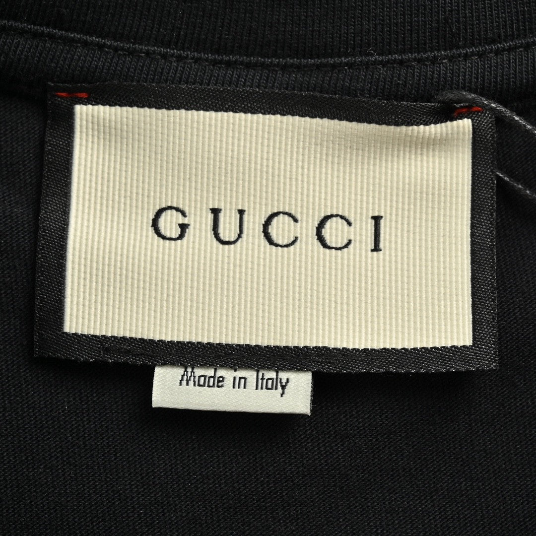Gucci Splatter Logo T-Shirt (Black) - Phantom Kicks