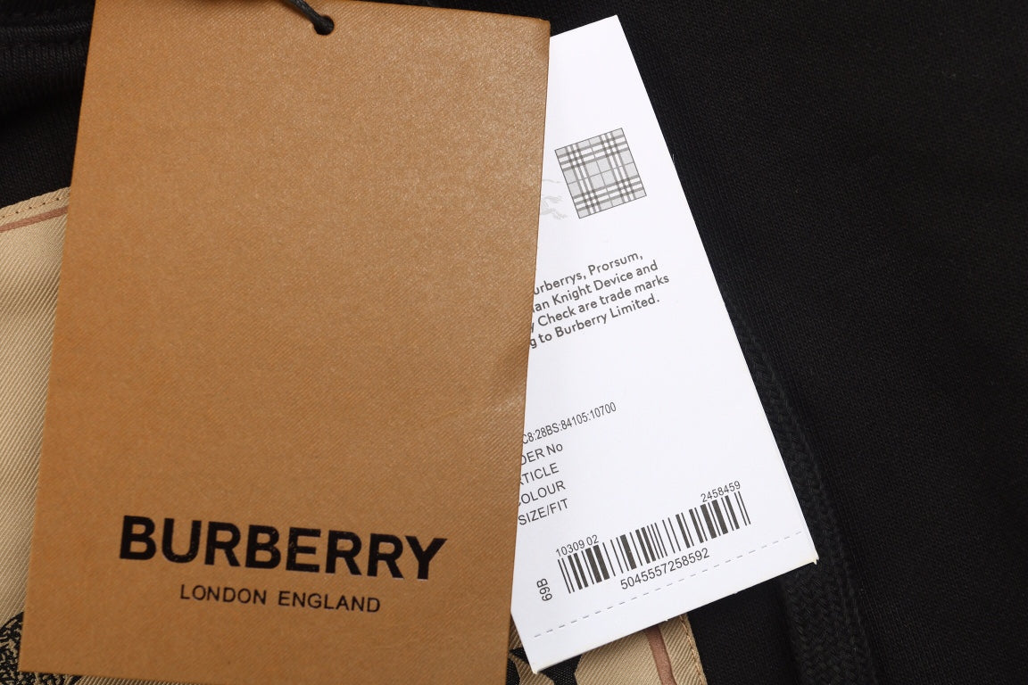 Burberry Black Hoodie with Logo Patch - Phantom Kicks