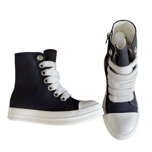 Rick Owens Black High-Top Sneakers - Phantom Kicks