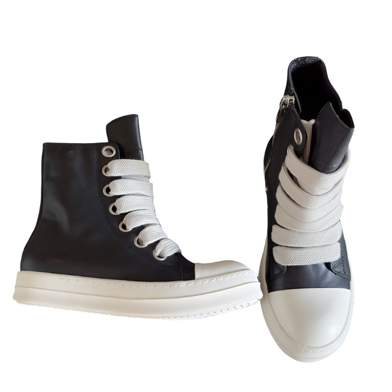 Rick Owens Black High-Top Sneakers - Phantom Kicks