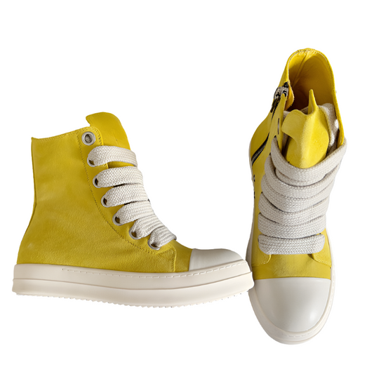 Rick Owens Yellow High-Top Sneakers - Phantom Kicks