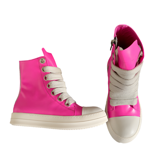 Rick Owens Pink High-Top Sneakers - Phantom Kicks