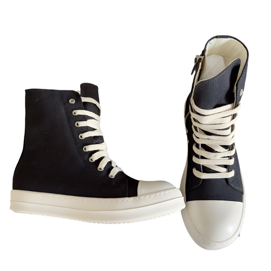 Rick Owens Black High-Top Sneakers - Phantom Kicks
