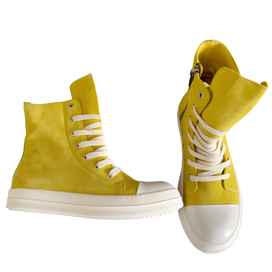 Rick Owens Yellow High-Top Sneakers - Phantom Kicks