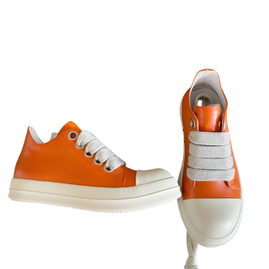 Rick Owens Orange Low-Top Sneakers - Phantom Kicks