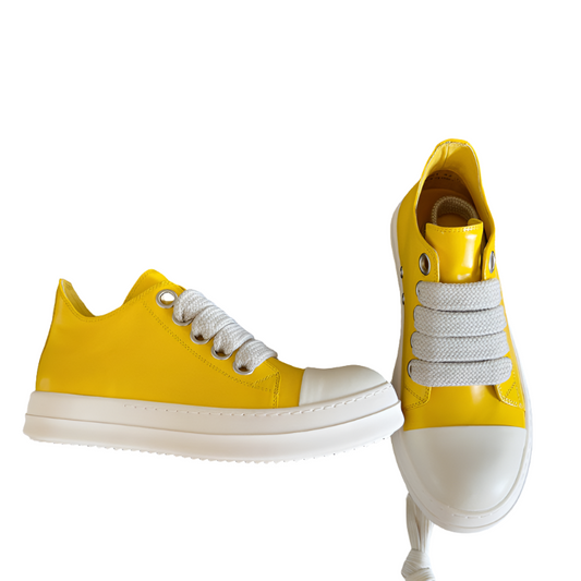 Rick Owens Yellow Low-Top Sneakers - Phantom Kicks
