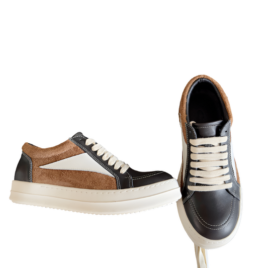 Rick Owens Black and Brown Low-Top Sneakers - Phantom Kicks