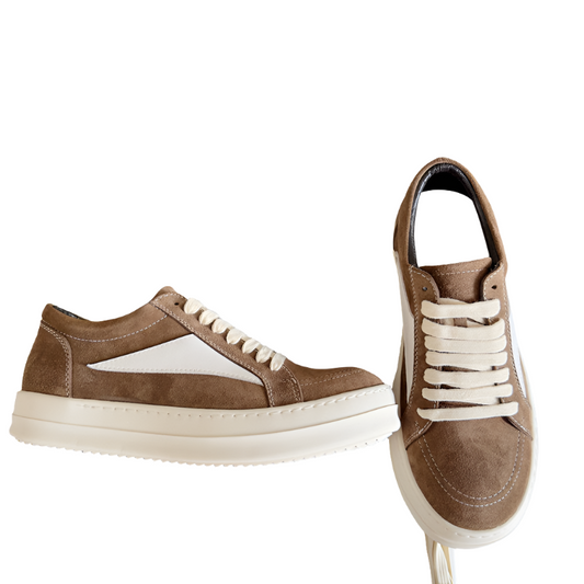 Rick Owens Brown Suede Low-Top Sneakers - Phantom Kicks