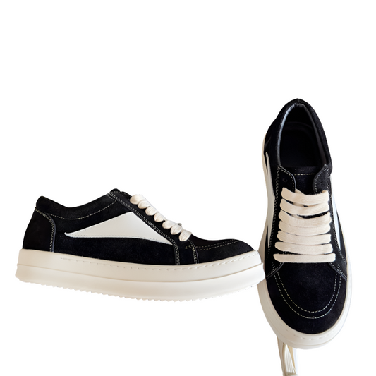 Rick Owens Black Suede Low-Top Sneakers - Phantom Kicks