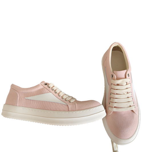 Rick Owens Pink Canvas Low-Top Sneakers - Phantom Kicks