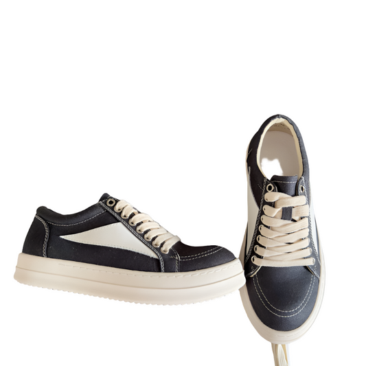 Rick Owens Black Canvas Low-Top Sneakers - Phantom Kicks