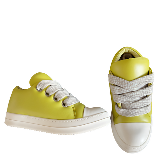 Rick Owens Yellow Low-Top Sneakers - Phantom Kicks