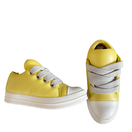 Rick Owens Yellow Low-Top Sneakers - Phantom Kicks