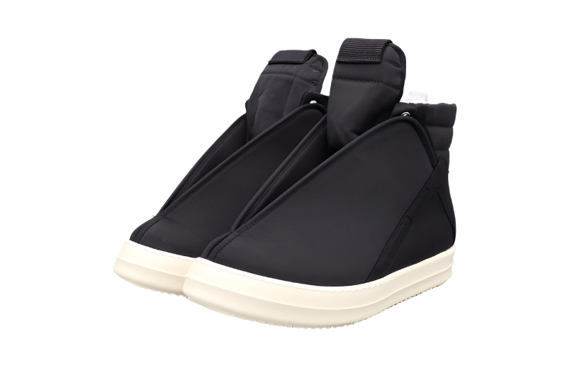 Rick Owens Black Wrap-Around High-Top Sneakers - Phantom Kicks